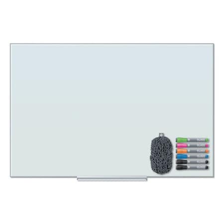 Paperperfect UBR3975U0001 36 x 24 in. Floating Glass Dry Erase Board, White PA3759223
